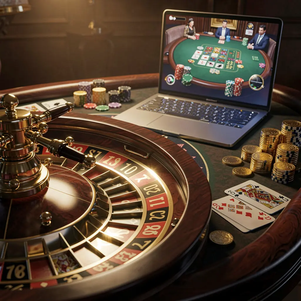 Close-up view of a modern roulette wheel with betting chips placed on a digital interface representing live casino gameplay at H19 for Vietnamese players